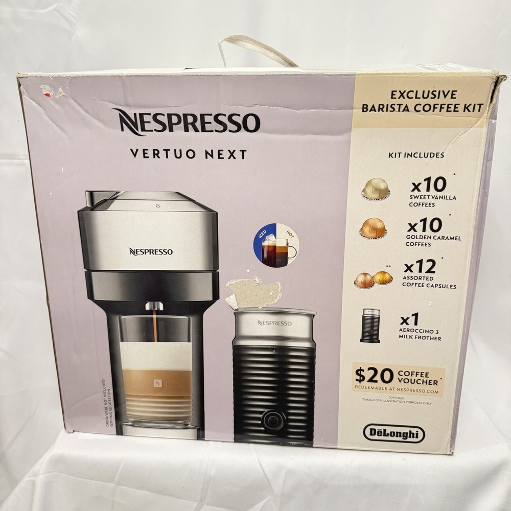 DeLonghi Nespresso Vertuo NEXT Coffee & Espres Machine Aeroccino & Frother